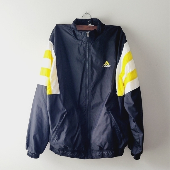 Vintage Men's Adidas zip up rain/‎ wind braker jacket size L - Picture 1 of 7